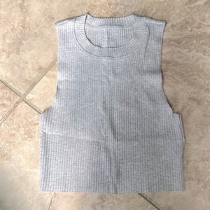 Aerie cropped grey ribbed tank. Size XS.